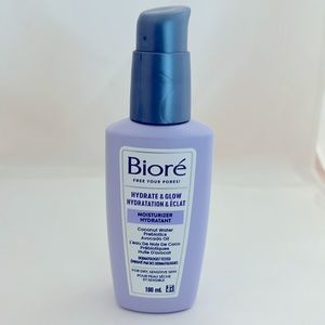Hydrate and Glow Bioré Biore moisturizer dry sensitive skin coconut